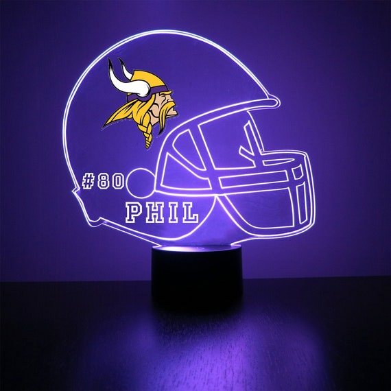 Minnesota Vikings, LED Football Sports Fan Lamp, Custom Made Night Light,  Personalized Free, 16 Color Option, Featuring Licensed Decal - Etsy
