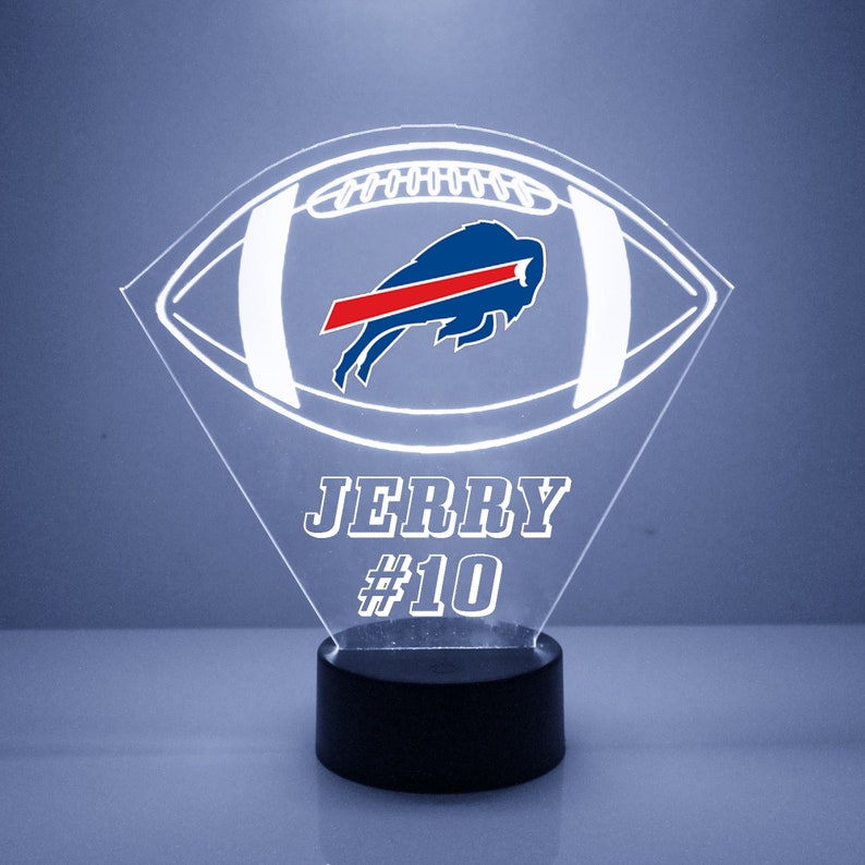 Buffalo Bills LED Football Sports Fan Lamp Custom Made Night Etsy