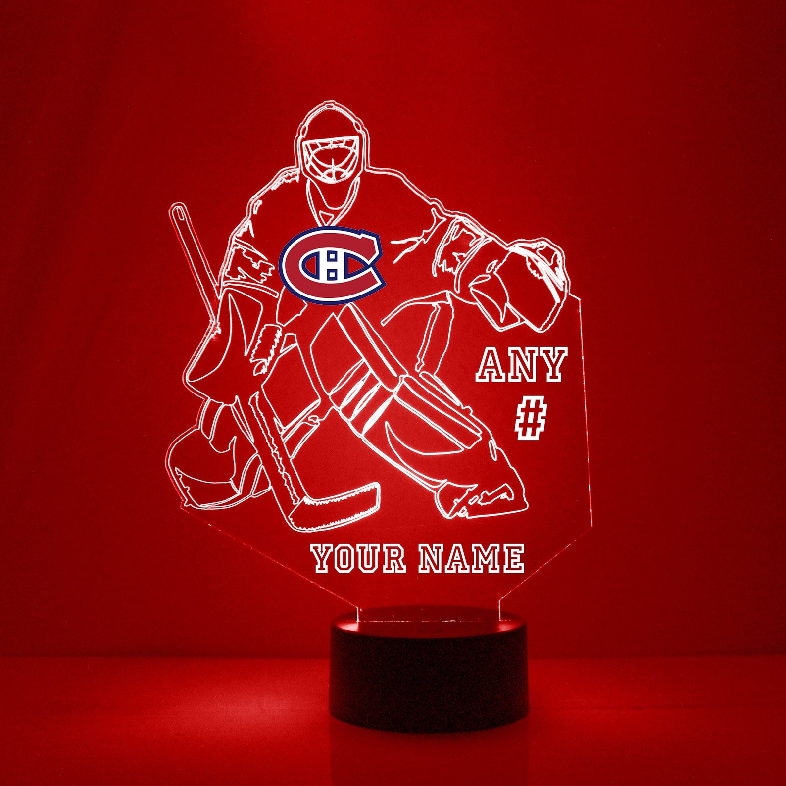 Montreal Canadiens LED Hockey Sports Fan Lamp Custom Made Etsy UK