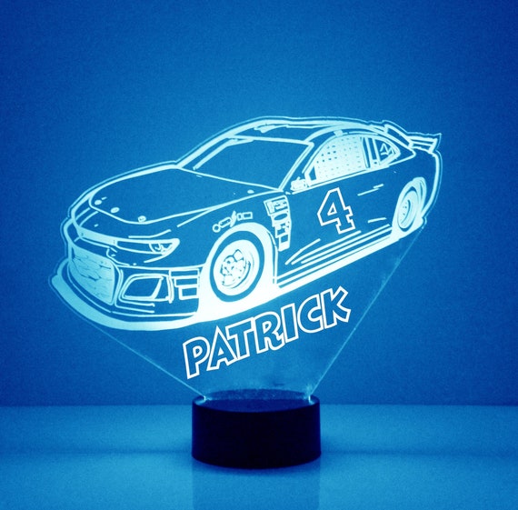Nascar Racing Fans Light up Car, LED Night Light, Custom Engraved, 16 Color  Option, Race Car Lamp 