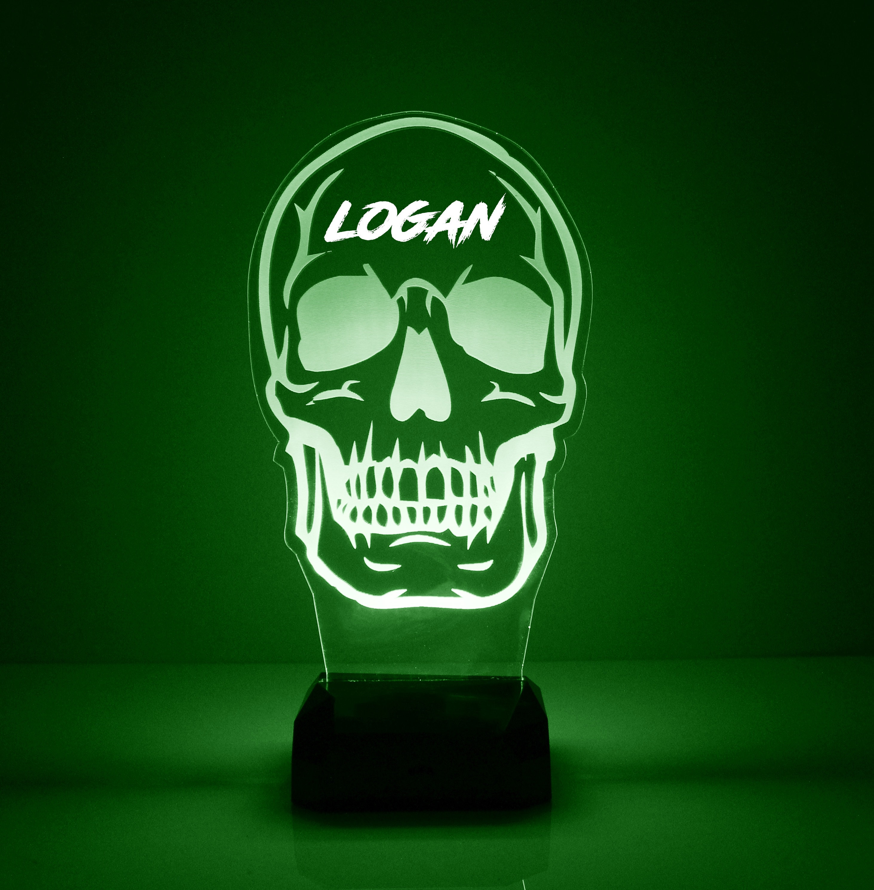 Acrylic Light up Skull Design Custom Engraved Night Light Etsy