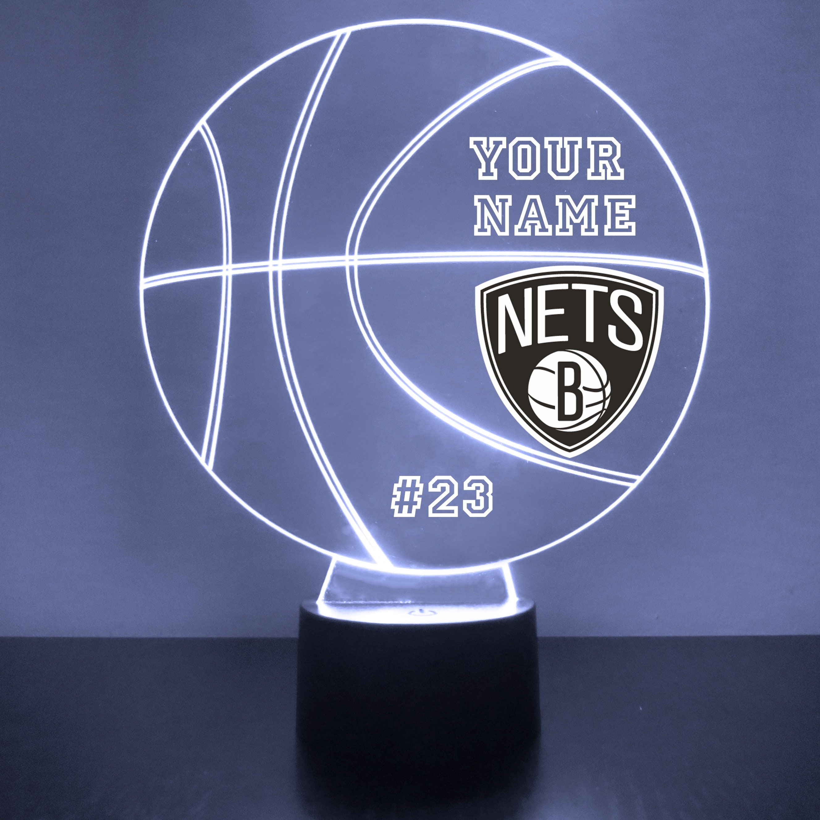 Led Frame Nba Brooklyn Nets, LED Basketball Sports Fan Lamp, Custom Made Night Light ...