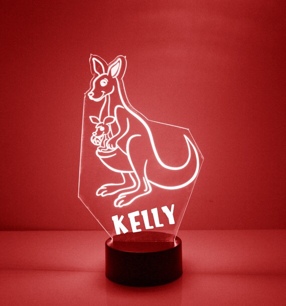 Light up Kangaroo, Custom Engraved Kangaroo Night Light
