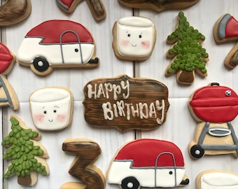 Birthday Sugar Cookies, Decorated Cookies, Sugar Cookies