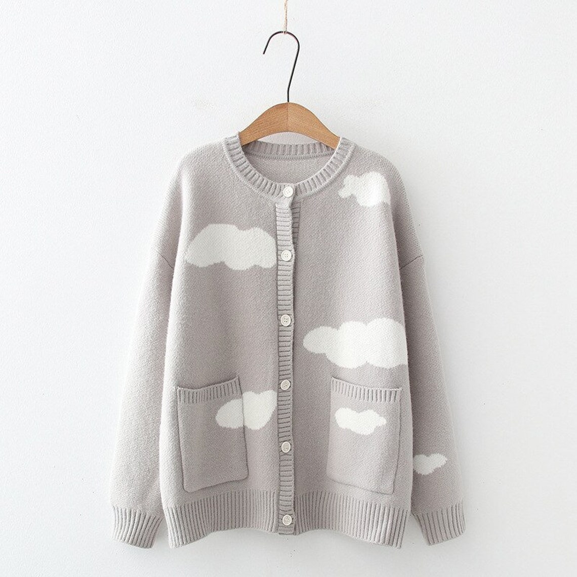 Cloud Knit Sweater Cardigan Coat Etsy