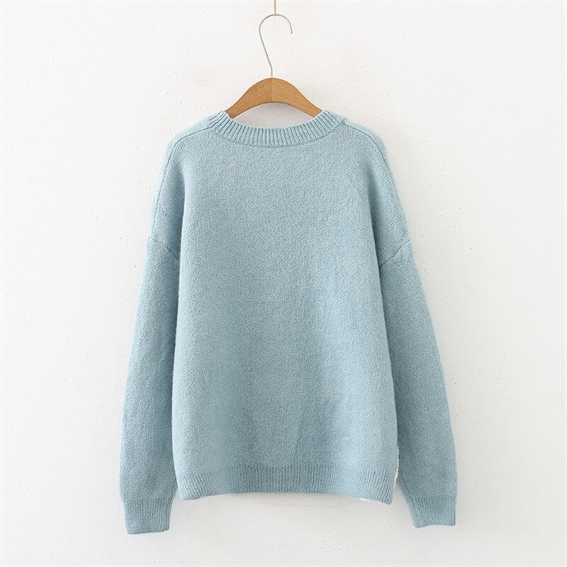 Swan Knit Sweater Jumper Pullover | Etsy