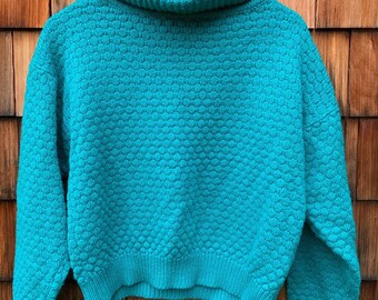 turquoise mock turtleneck