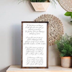 The Blessing Song Lyrics Sign: Christian Scripture Wall Decor