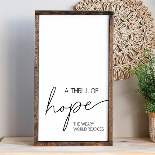 A Thrill of Hope Sign Christmas Nativity Sign Christmas Etsy