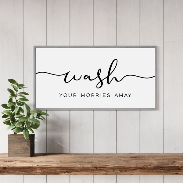 Wash Your Worries Away Sign - Etsy