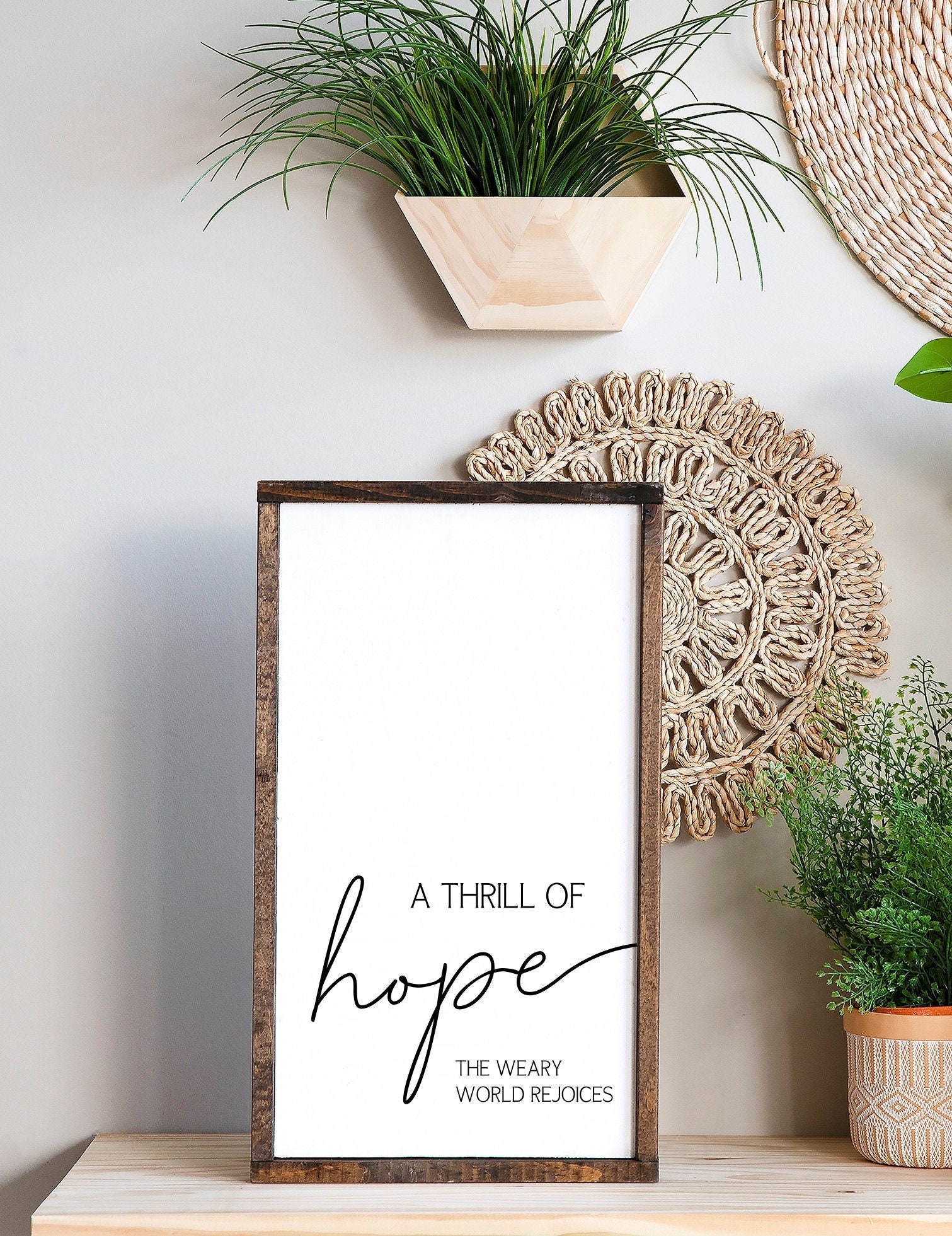 A Thrill of Hope Sign Christmas Nativity Sign Christmas - Etsy
