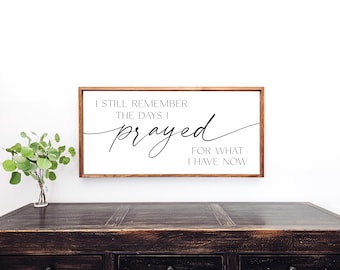 Inspirational Prayer Sign: Rustic Farmhouse Wood Wall Decor