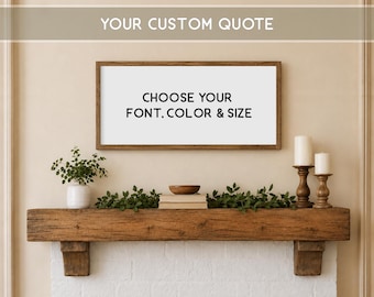 Letrero con cita enmarcado personalizado, decoración de pared de madera personalizada