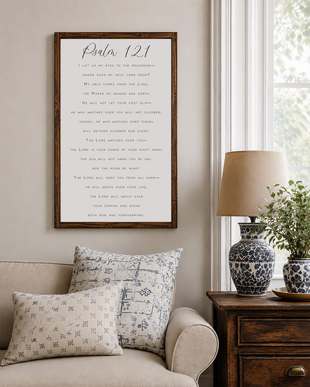 Psalm 121 Sign, Scripture Wall Art, Bible Verse Wall Decor, Christian ...