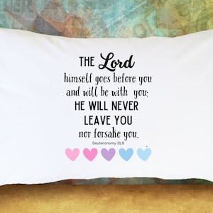 Christian Pillow Case, Standard Pillow Case with Bible Verse, Christian Gifts, Inspirational Gifts, Birthday Gifts