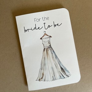 Carte nuptiale de douche, carte de mariage, carte de robe de mariée, carte vierge, carte de robe de mariée