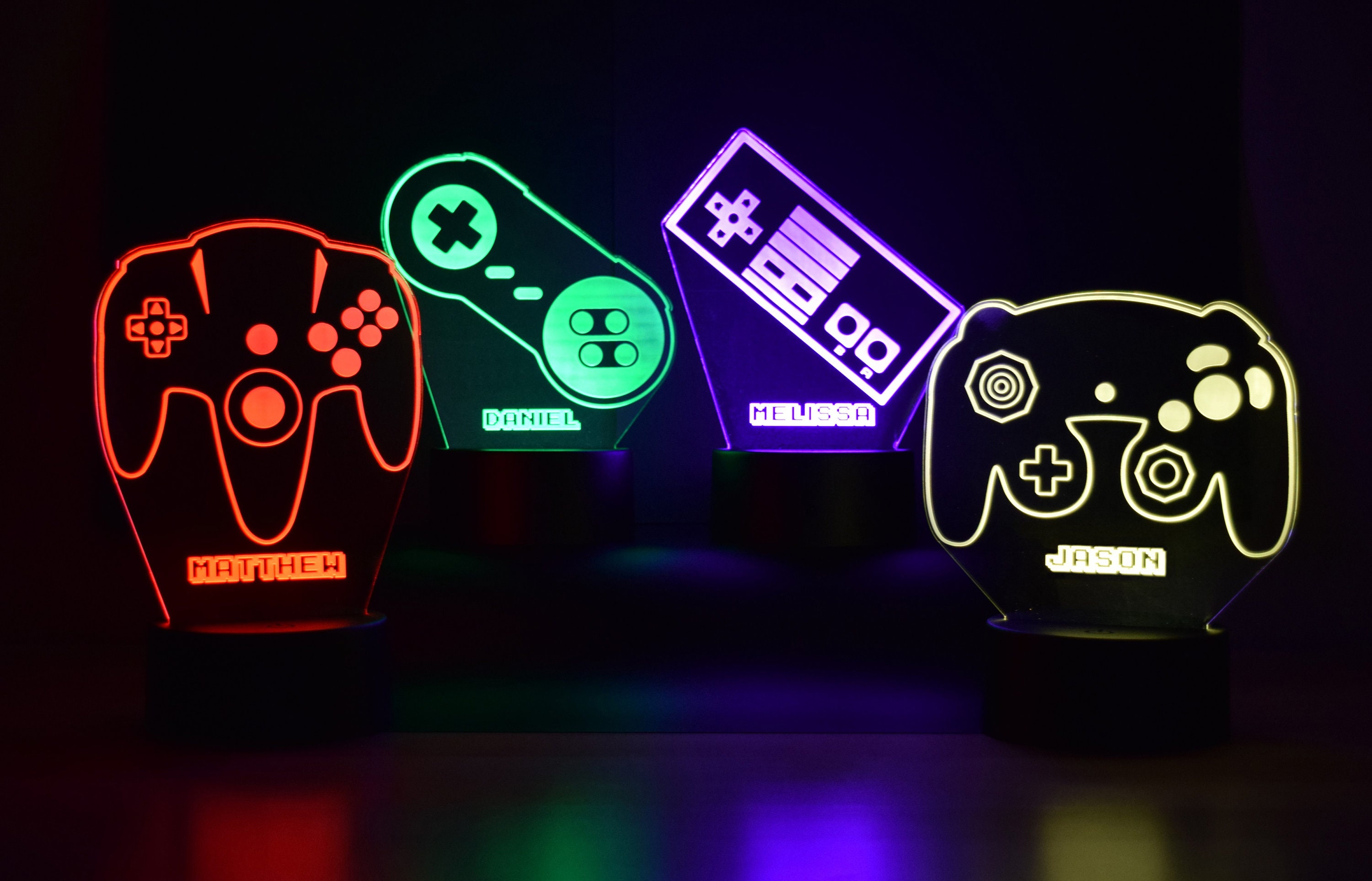 Game Controller Light Acrylic LED Light Personalized Gift Etsy