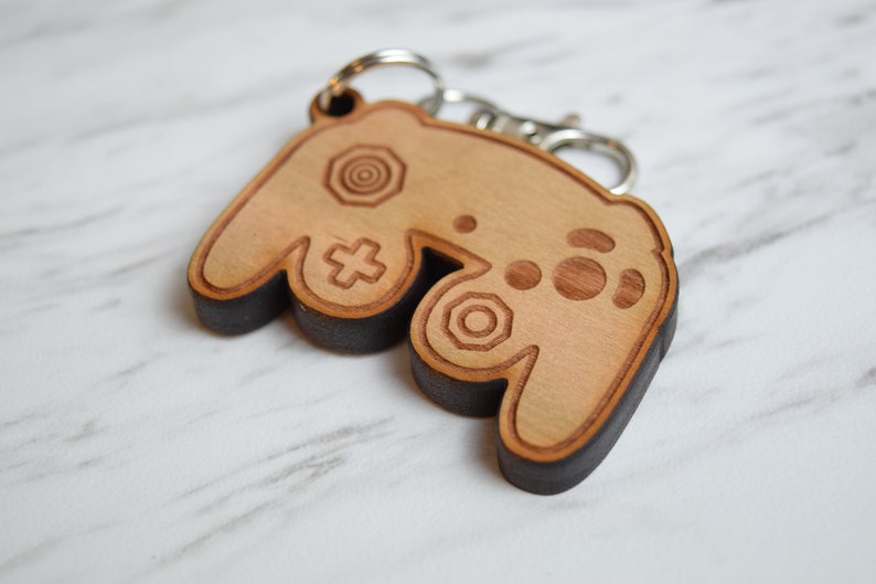 Game Controller Keychain Zipper Pull Nintendo Controller Etsy