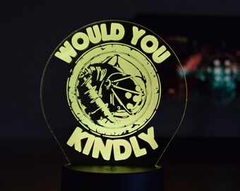 Bioshock Light | Would You Kindly | Acrylic LED Light | Bioshock Gaming Gift | Desk Lamp | Gaming Gift | Game Room Decor