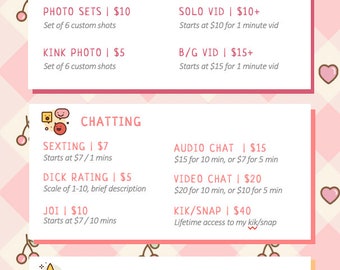 Only fans menu ideas