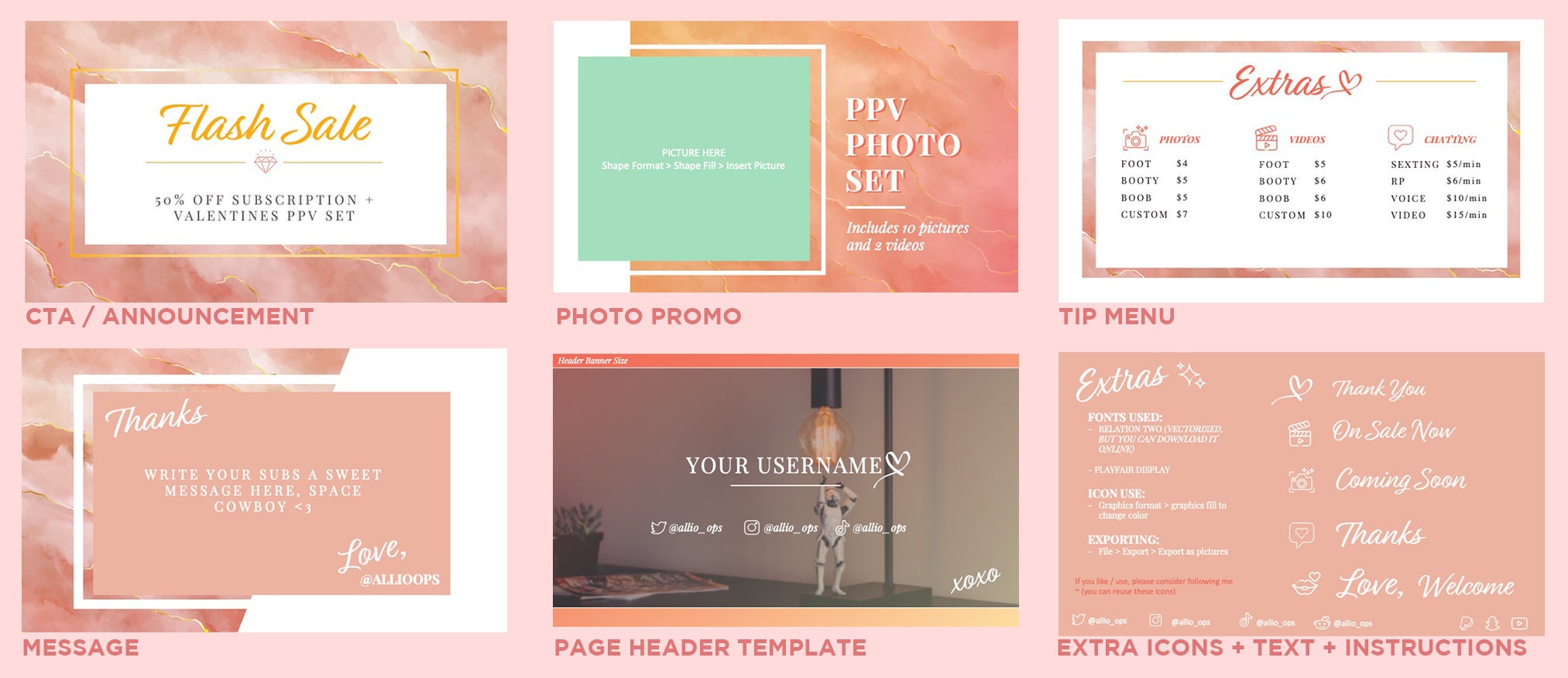 only-fans-fully-editable-template-collection-etsy