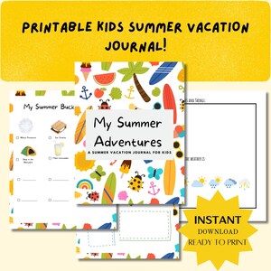 Printable Summer Vacation Journal for Kids