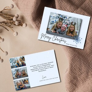 Photo Christmas Card Template Completely Customizable