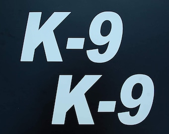 K-9 Sticker 8" x 4" Vinyl Decal (2 Pack) Service Dog K9 Law Enforcement Choose Color! (X2V603)