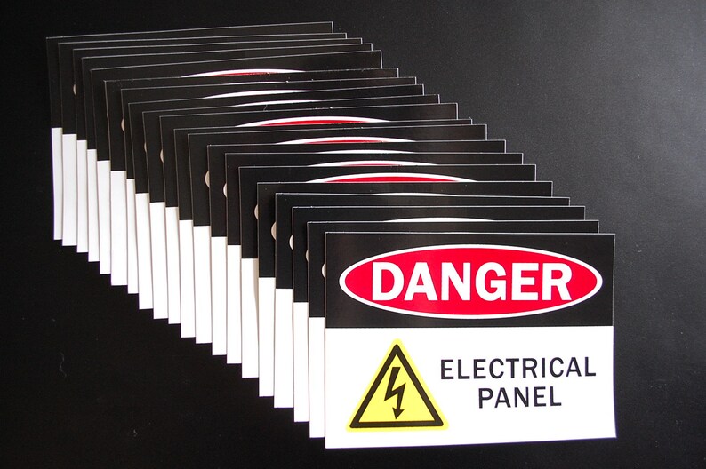 Danger Electrical Panel Sticker Vinyl Decal (choose Quantity) 5