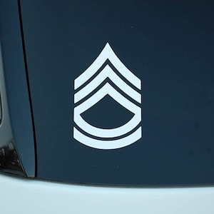 Sergeant First Class E-7 Sticker Vinyl Decal Choose Size & Color! Car Window Laptop (V638)