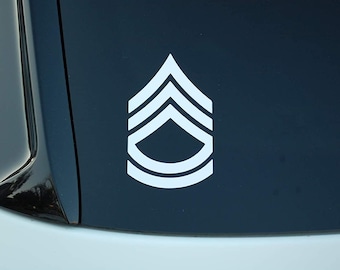 Sergeant First Class E-7 Sticker Vinyl Decal Choose Size & Color! Car Window Laptop (V638)