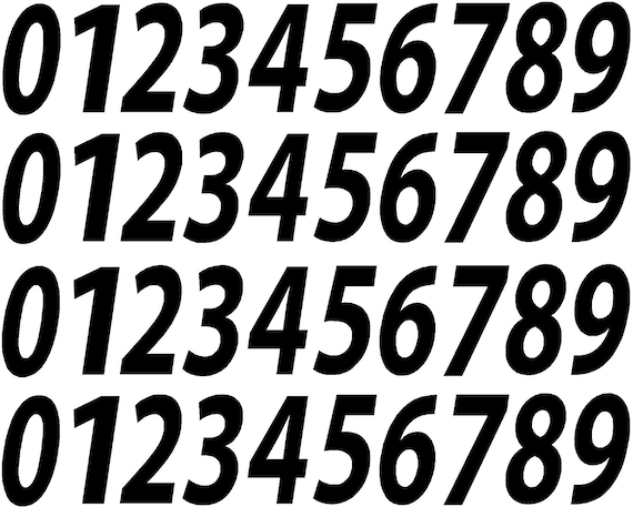 6 Sheets of Number Sticker Adhesive Numbers Decals Number Stickers 0-9  Large Number Stickers for Mailbox 