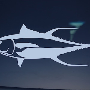 Vissticker Vissen Vinyl Stans Sticker 10" X 4" Kies Kleur!! Geelvintonijn boot vrachtwagen venster (V141)