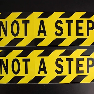 Calcomanía de vinilo con pegatina de paso (2 pack!!) 10" x 3" señal de seguridad de precaución interior exterior autoadhesivo (X2PS83)