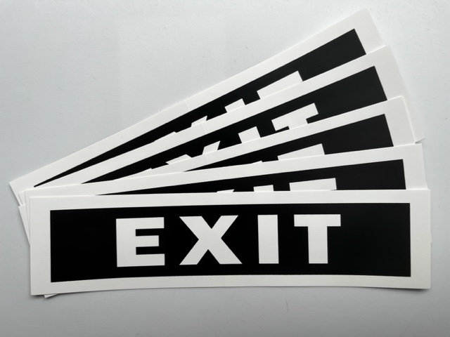 Exit Sticker Vinyl Decal 8