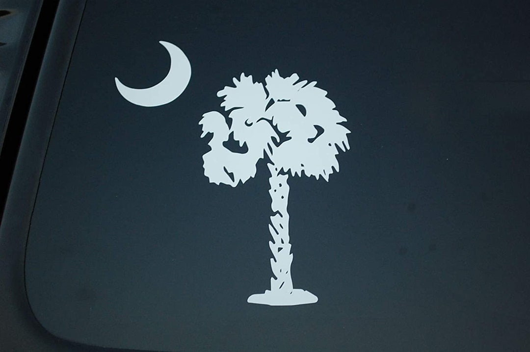 Palmetto Tree Decal Sticker Choose Color & Size Car Window South
