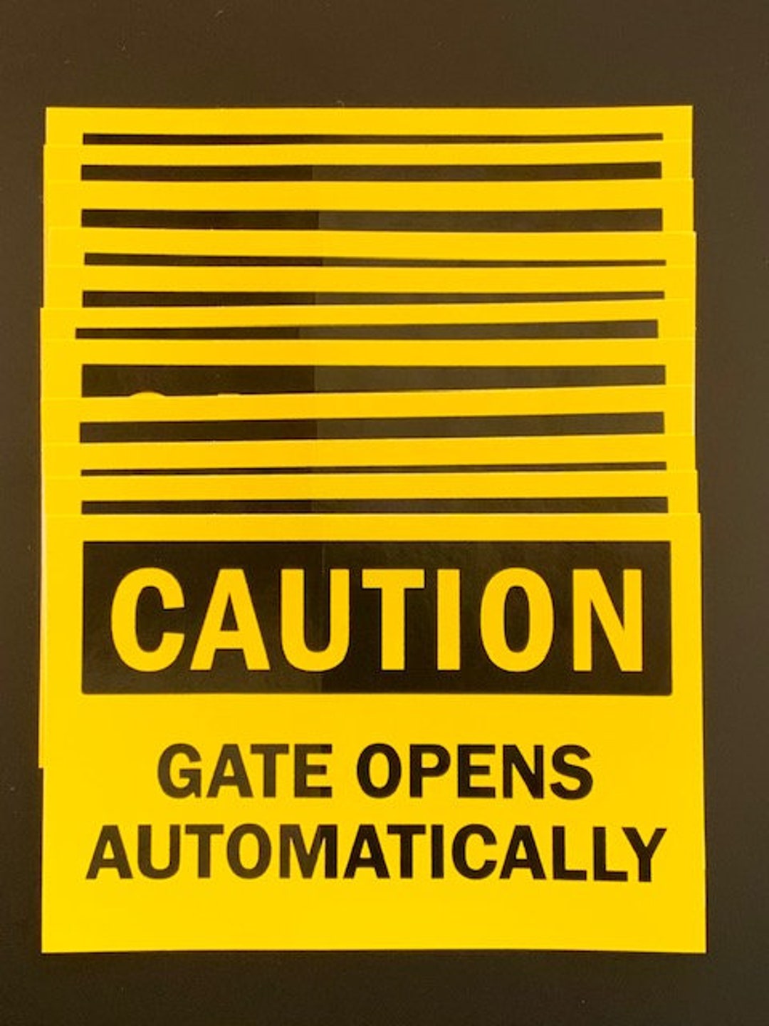 Achtung Tor öffnet automatisch Aufkleber Vinyl Aufkleber 10Er Packung ...