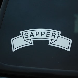 Sapper Combat Engineer Sticker Vinyl Decal Choose Color & Size! Military Armed Forces (V228)