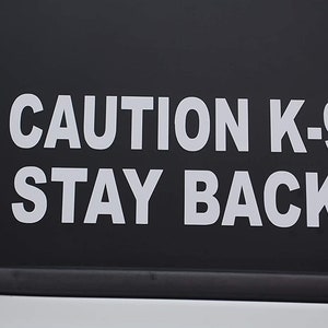 Caution K-9 Stay Back Sticker Vinyl Decal Choose Color & Size!! Law Enforcement Police Service Dog (V567)