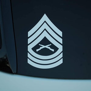 USMC Marine E-8 Master Sergeant Insignia Sticker Vinyl Decal Pick Color & Size!! SGT. Marine Corps MSG (V635)