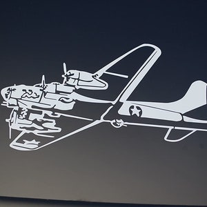 B-17 Bomber Flying Fortress Vinyl Sticker Decal Choose Color & Size! War Bird Plane Military (V218)