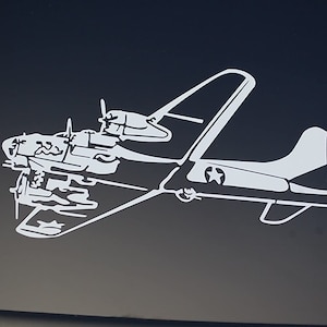 B-17 Bomber Flying Fortress Vinyl Sticker Decal Choose Color & Size! War Bird Plane Military (V218)