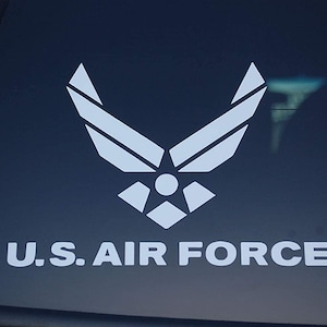 US Air Force Sticker Vinyl Decal Choose Color!! 7&quot; X 5.5&quot; Military Armed Forces (V139)