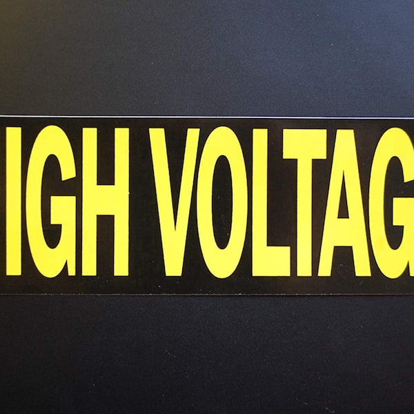 High Voltage Self Adhesive Indoor/Outdoor Vinyl Decal 10" X 3" Sticker (PS72)