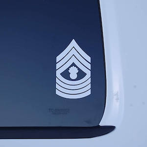 Marine E-9 Master Gunnery Sergeant Insignia Sticker Vinyl Decal Pick Color & Size!! SGT.  MGYSGT (V633)