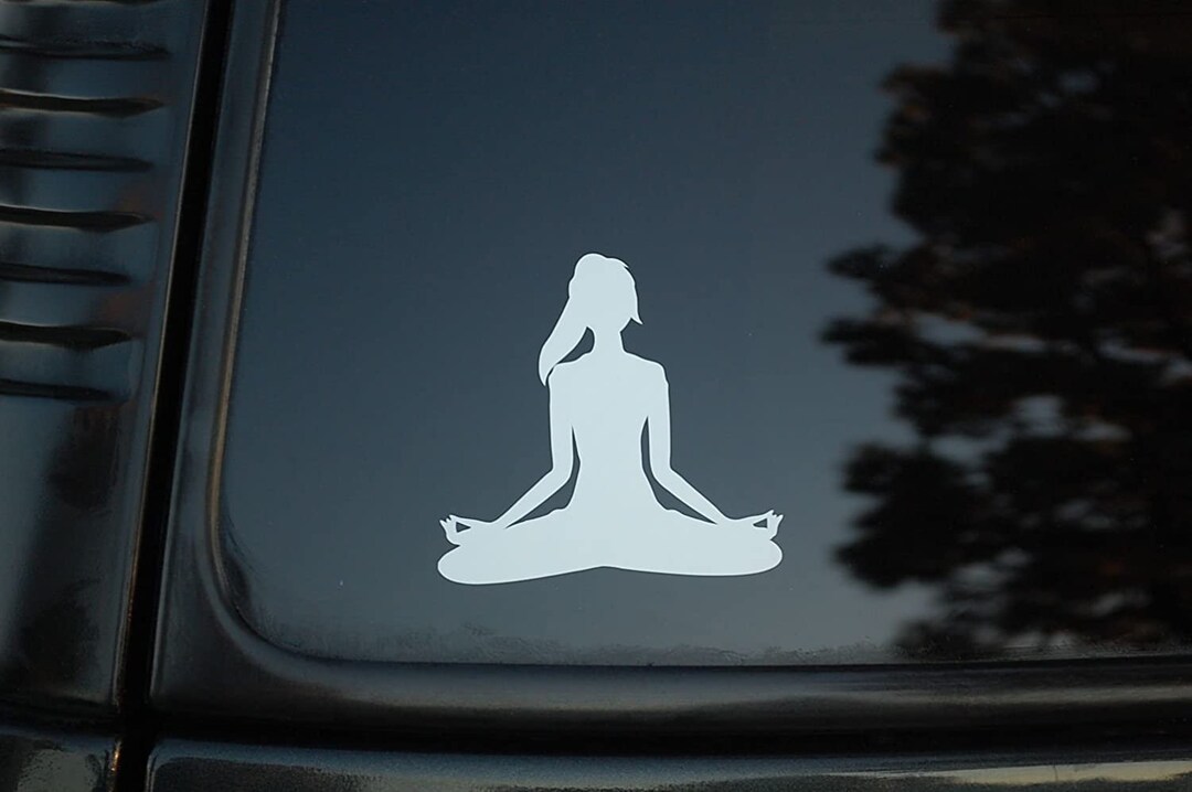 Yoga Girl Sticker Vinyl Decal Namaste Choose Color 4 X 3.75 Car Window