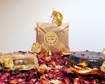Vegan Rose Soap ~ Gift for Her, Mother's Day Gift ~ Gold Infused