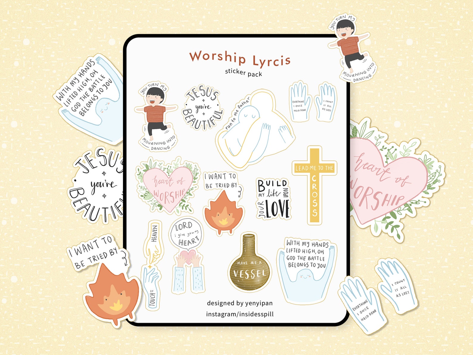 Christian Worship Lyrics Sticker Pack Bible Journaling Etsy Christian Worship Lyrics Sticker Pack Bible Journaling Etsy