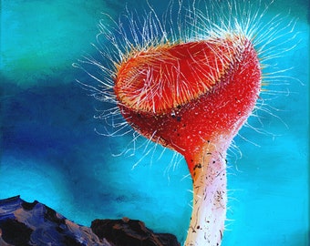 Cup Mushroom Oil Painting Giclée Print