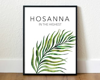 Hosanna Palm Sunday Art | Christian Easter Print (Digital Download)